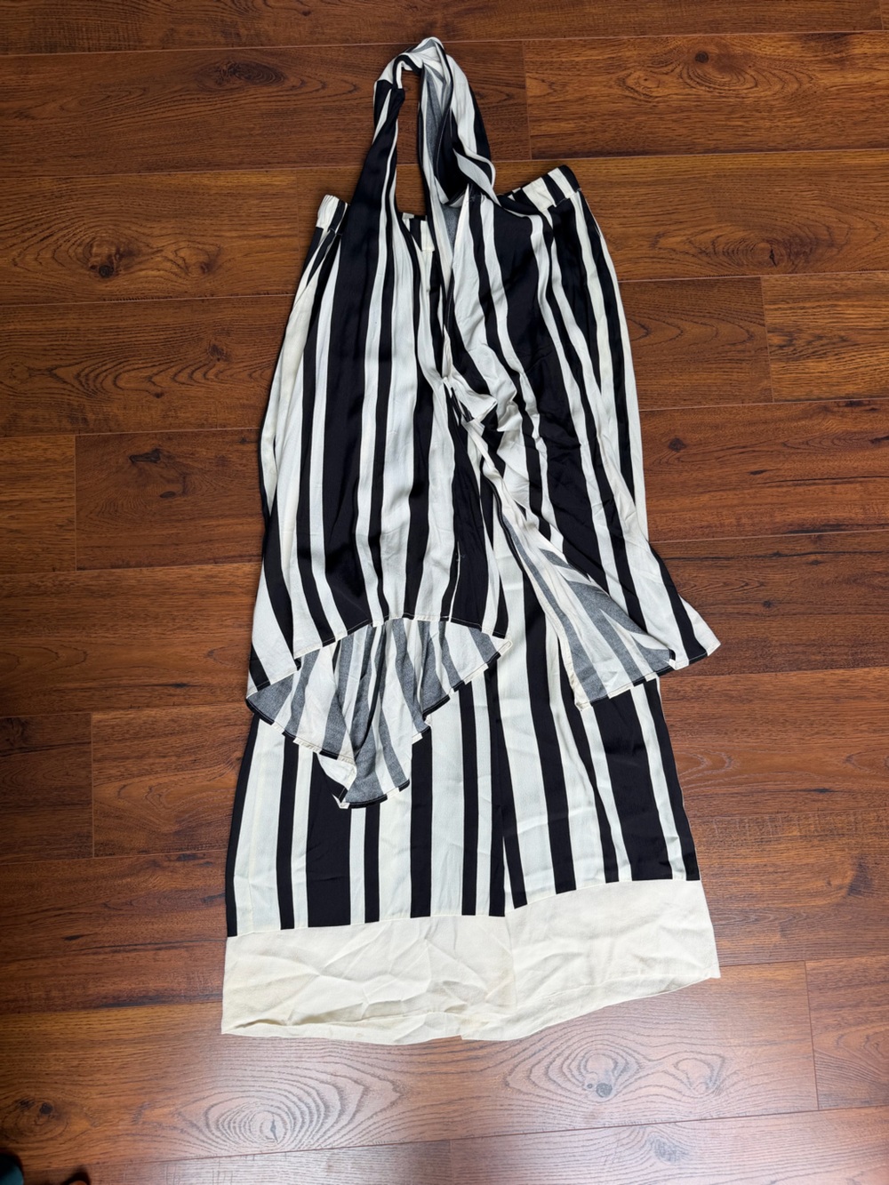 Black & White Striped Maxi Set